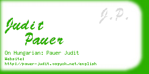 judit pauer business card